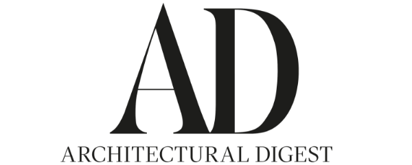 Clean and elegant Architectural Digest logo, featuring the iconic 'AD' initials, symbolizing excellence in architectural and design content